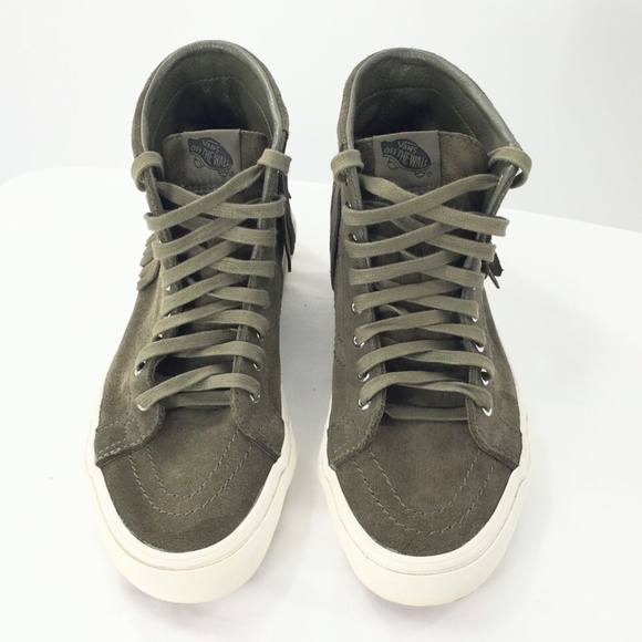 Vans Mens SK8-Hi Sneakers Suede Moccasin Green Port Royal Sz 7 Men / 8.5 Women - Picture 2 of 10